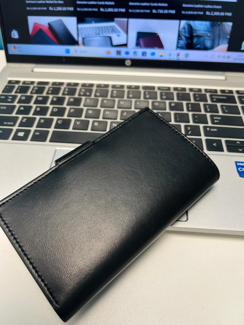 Genuine Leather Long Wallets (Unisex)