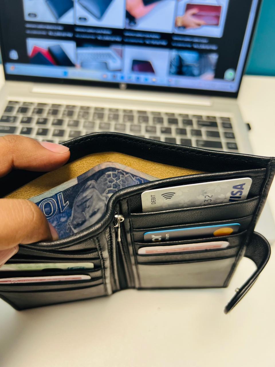 Genuine Leather Long Wallets (Unisex)