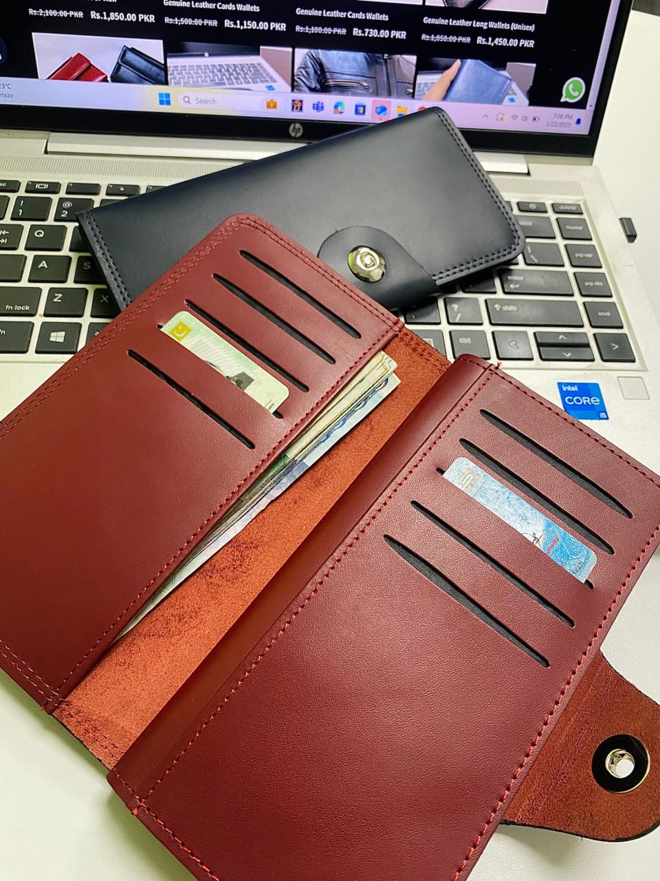 Genuine Leather Long Wallet (Unisex)